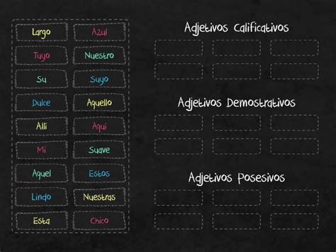 Clasifica Los Adjetivos Group Sort