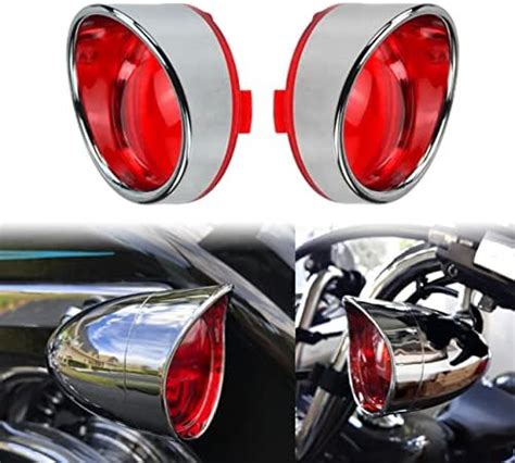 Amazon Hcmotorku Motorcycle Bullet Red Turn Signals Lens Cover