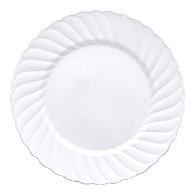 Smarty Had A Party White Flair Plastic Buffet Plates (9") (180 Plates ...