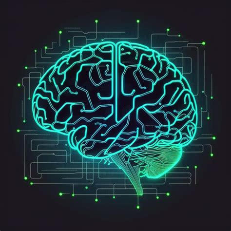 Premium Photo Glowing Human Brain Illustration Design Concept With