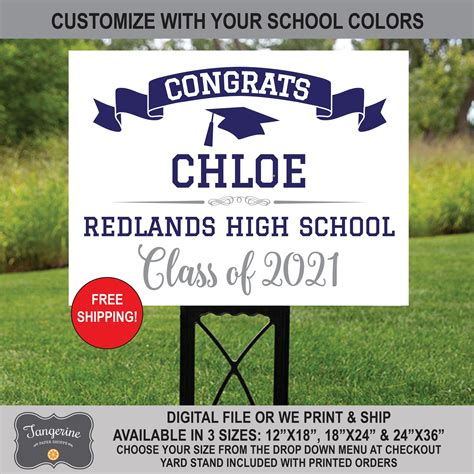 "This graduation yard sign is a fun way to celebrate your graduate! These durable outdoor signs ...