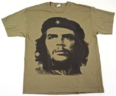 Revolution T Shirt Che Guevara Tee Adult Olive New Men EBay