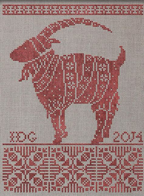 Julbocken The Yule Goat Instant Download Pdf Cross Stitch Etsy