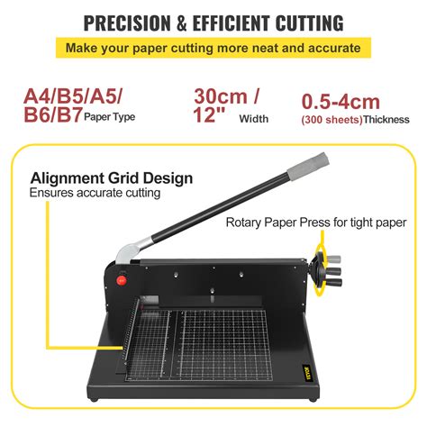 Vevor Industrial Paper Cutter Heavy Duty Paper Cutter 1217 For A4a3