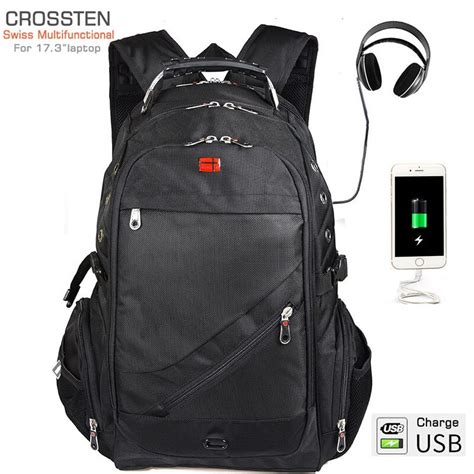 Crossten Swiss Bolsas De Viaje Con Puerto De Carga Usb Para Ordenador