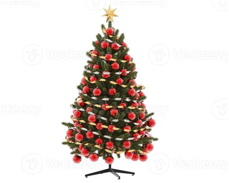 Christmas Tree Isolated On Background 3d Rendering Illustration 35897452 Png