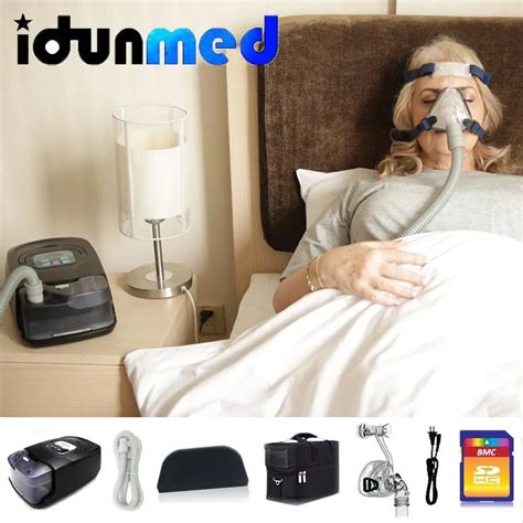 Sleep Apnea Machine With Cpap Nasal Mask Humidifier Air Filter Hose Bag Breathing Apparatus