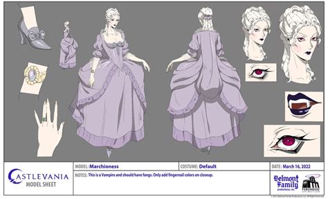 Castlevania Nocturne 2023 Part 4 Model Sheets Turnarounds