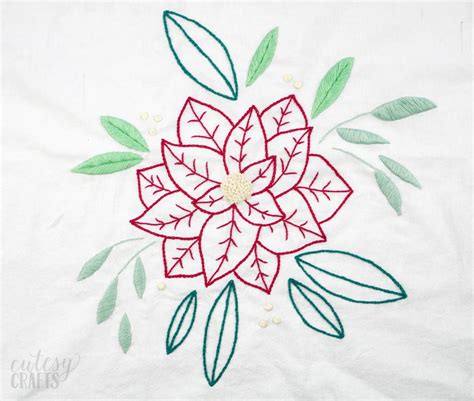 Poinsettia Embroidery Pattern Retail Planning Blog