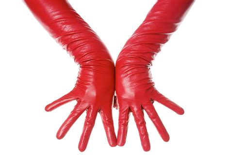 Lipstick Red Leather Opera Gloves Etsy