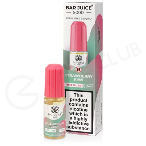 Strawberry Kiwi Nic Salt E Liquid By Bar Juice 5000