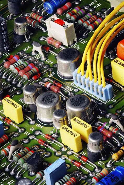 Circuit board components - Stock Image - C001/4875 - Science Photo Library