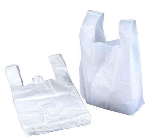 Dhanzipak X White Plastic Vest Carrier Bags Gift Bags Lunch Bags