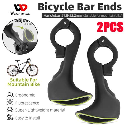 Pcs Ergonomic Design Mtb Bicycle Inner Bar Ends Road Gravel Mountain