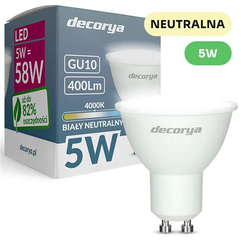 Żarówka Led Gu10 5w 4000k Decorya Pl