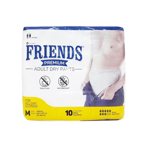 Friends Adult Dry Pants Premium M 10s Disposable Adult Diapers