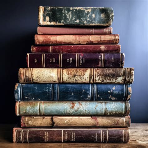 Stack Of Vintage Books Artwork Created By Midjourney From Flickr