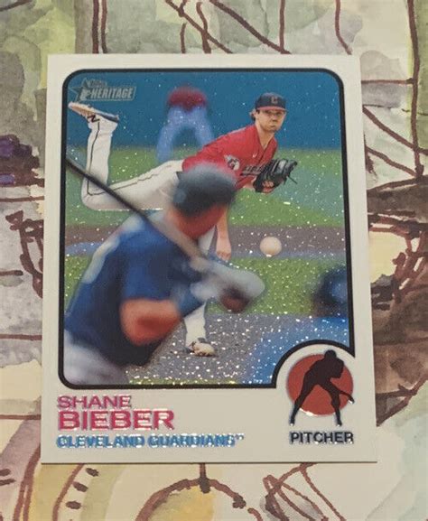 Topps Heritage Chrome Shane Bieber Cleveland Guardians Chrome