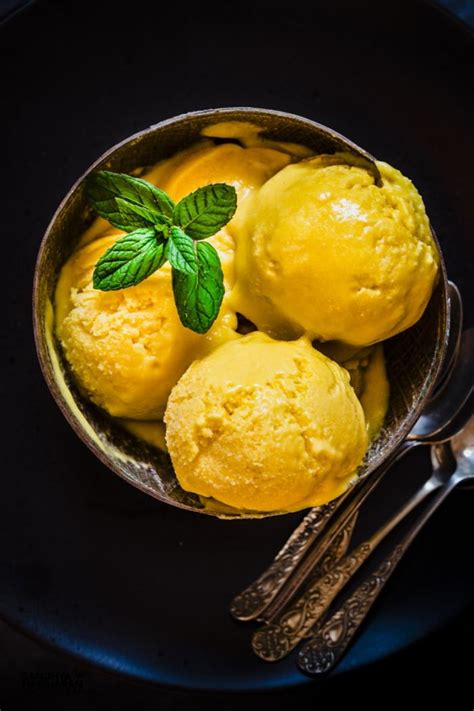 Easy Homemade Mango Ice Cream Recipe Sandhyas Kitchen