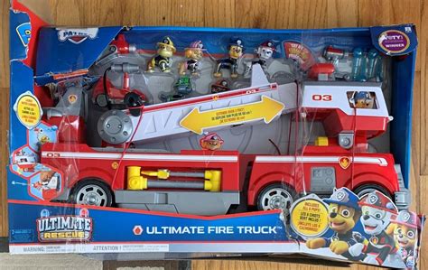 Paw Patrol Ultimate Rescue Fire Truck Playset With 6 Figures - NEW W ...