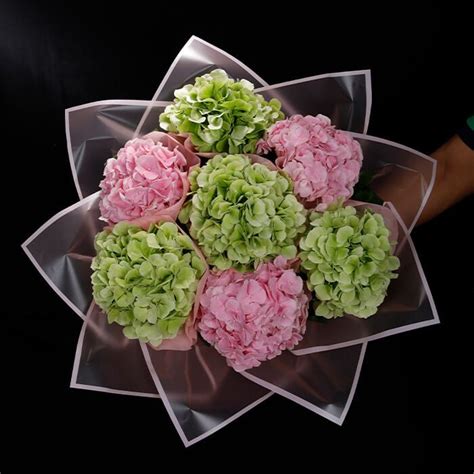 Pink and Green Hydrangea Bouquet | Hydrangea Bouquet Delivery Muscat | Black Tulip Flowers