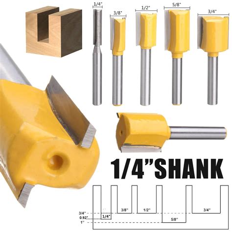 Pcs Shank Straight Dado Router Bit Set For Woodworking