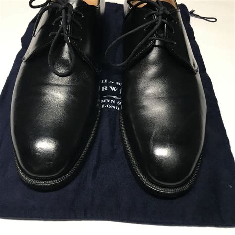 Brooks Brothers Peal Co Mens Black Leather Oxfords Dress Shoes Size