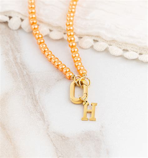 Parel Ketting Met Letter Stainless Steel Beste N Online Kaya Sieraden