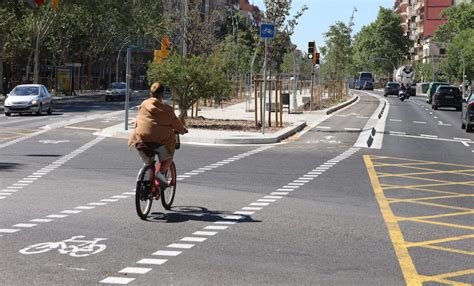 Entra En Servicio Un Nuevo Tramo De Carril Bici En La Avenida Meridiana