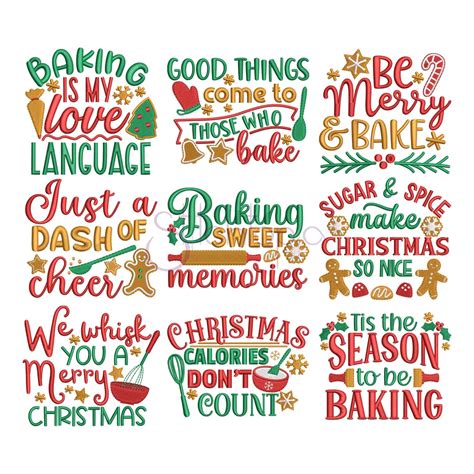 Christmas Baking Embroidery Design Set Stitchtopia