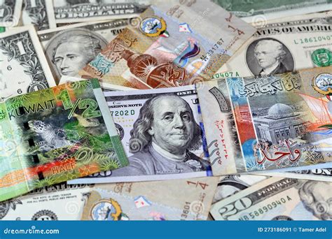 Background Of American Usa Dollars Cash Money Banknotes Of Different