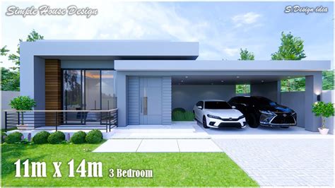 Simple House Design Idea 12m X 20m With 3bedroom Youtube