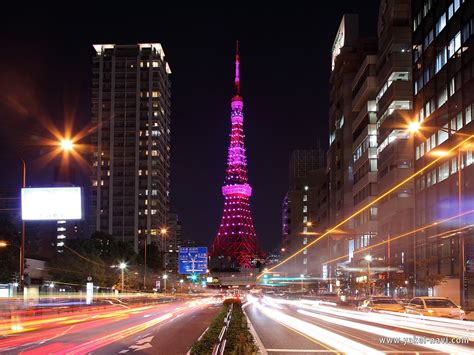 「東京タワー ピンクリボンver 」の夜景壁紙・写真｜makoto