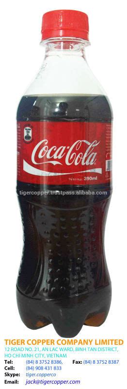 Coke Soft Drinks Pet Bottle 390mlcocacolacoca Carbonated Drinkscola