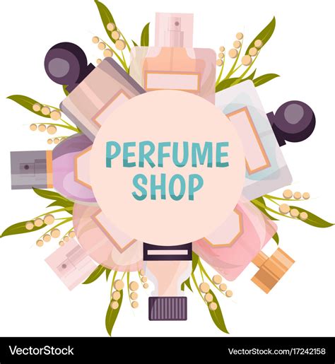 Perfume Shop Frame Background Royalty Free Vector Image