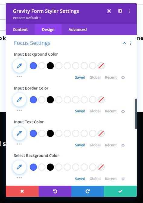 Gravity Form Styler Module Overview DiviFlash Docs