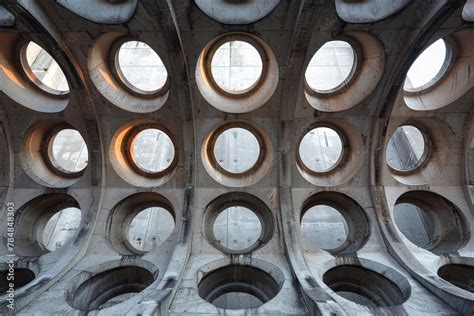 architectural marvel showcasing  array  circular openings