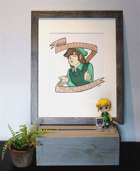 Legend of Zelda ''excuse Me Princess'' | Etsy Canada | Original drawing ...