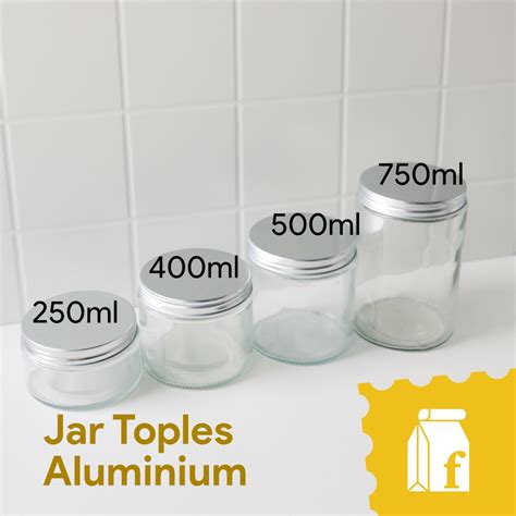 Jual Toples Jar Kaca Tutup Aluminium Ml