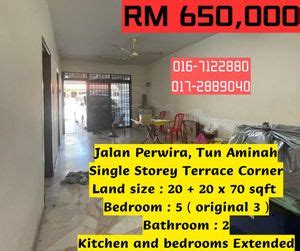 Taman Ungku Tun Aminah Jalan Perwira X Storey Corner Lot For Sale