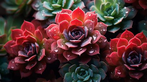 Premium AI Image | Emerging Evergreen Succulents