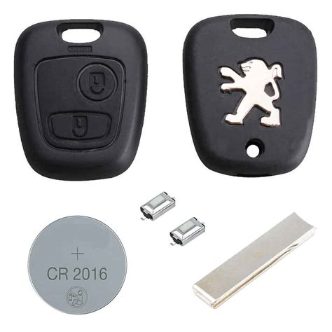 Peugeot Diy Repair Kit Button Remote Car Key Fob Case With Hu Blade