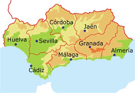 Mapa Andalucia Provincias Mapa