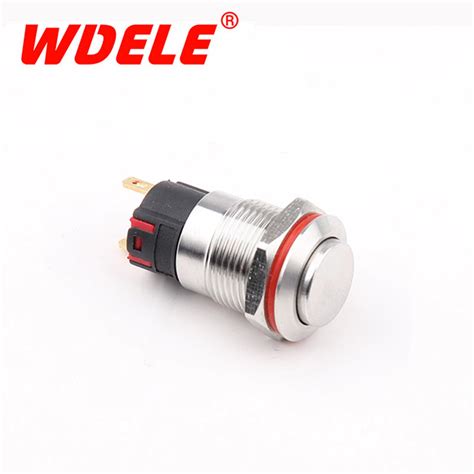 Wd Mm Metal Waterproof Micro Switch Protruding Head Self Locking Self