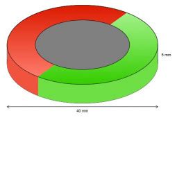 Ringmagnet Ø 40 0 x 25 0 x 5 0 mm N42 Nickel diametral magnet shop net