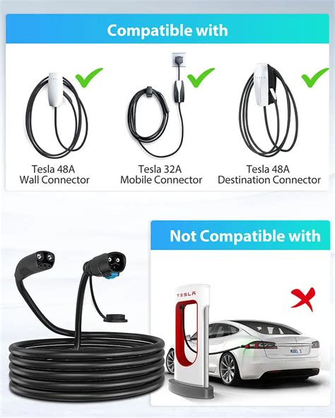 A Ft Fast Ac Meter Nacs Extension Cord Charging Cable For Tesla