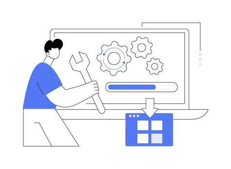 upgrade software isolated cartoon illustrations  vector art