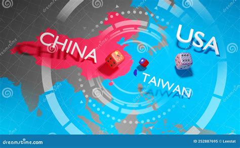 Conflict Between China And Taiwan Stock Image Image Of Policy