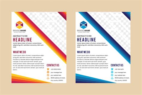 Orange Blue Diagonal Vertical Flyer Graphic By Noory Shopper Creative