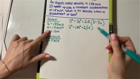 Constant Acceleration Problem For Finding Displacement Example 2 Out